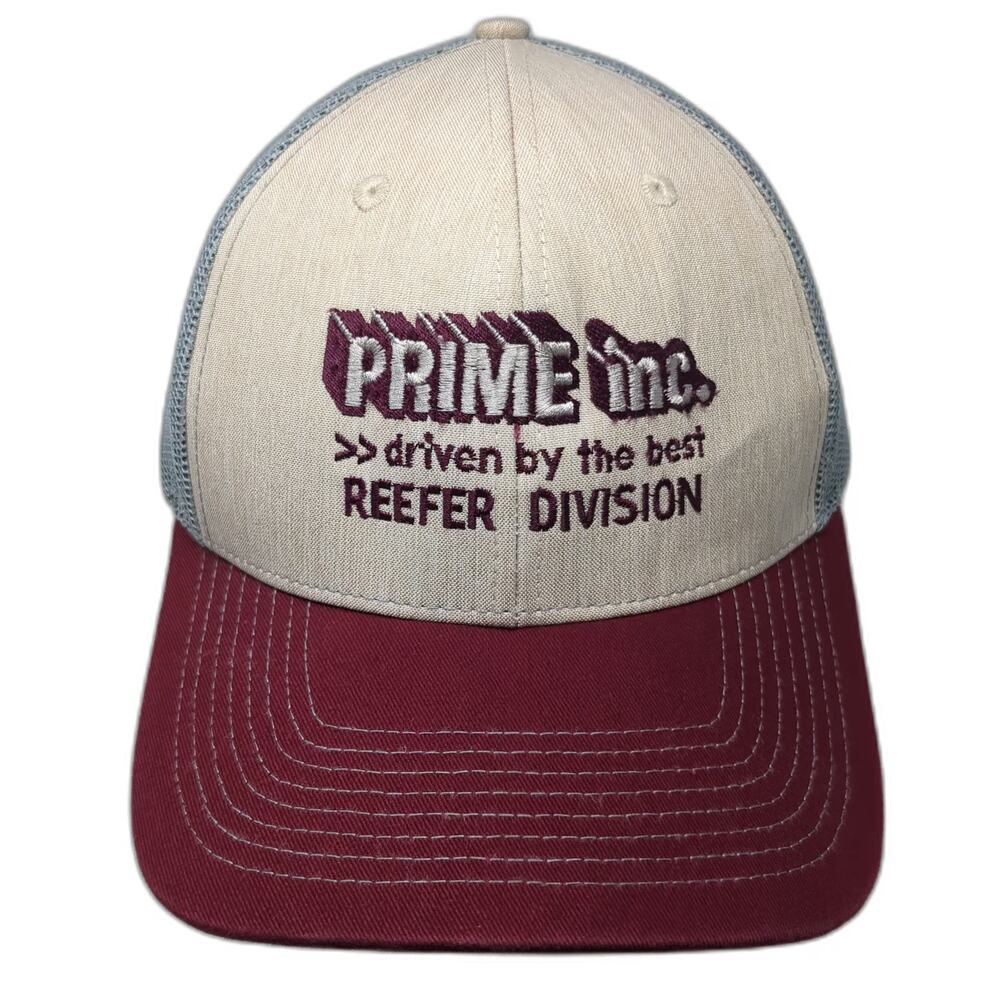Outdoor Cap Trucker Hat Beige Red Gray One Size Prime Inc Reefer Division Logo